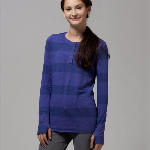 ivivva | 14 Heather Peaceful Practice Pima-Blend Henley - Picture 1 of 7